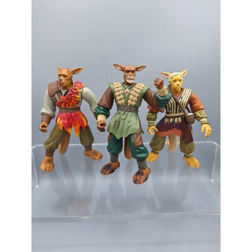 Vintage Warriors Of Virtue - Tsun, Chi, Lai Action Figures. Play'Em Toys. 1996
